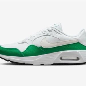 Nike White and Green Athletic Shoes